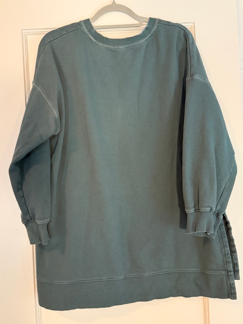 Oversized Crewneck Sweatshirt in Teal Blue by Old Navy - Picture 2 of 4